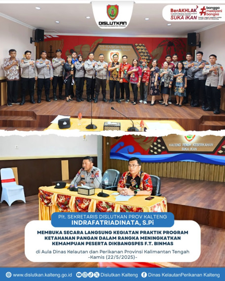 Gambar Plt. Sekretaris Dislutkan Prov. Kalteng Indrafatriadinata, S.Pi Membuka secara langsung Kegiatan Praktik Program Ketahanan Pangan Dalam Rangka Meningkatkan Kemampuan Peserta Dikbangspes F.T. Binmas
