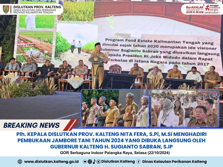 Gambar Pembukaan Jambore Tani Tahun 2024 bertempat di GOR Serbaguna Indoor Palangka Raya