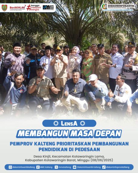 Gambar Gubernur mengumumkan rencana pembangunan Sekolah Menengah Kejuruan (SMK) di Desa Kinjil.