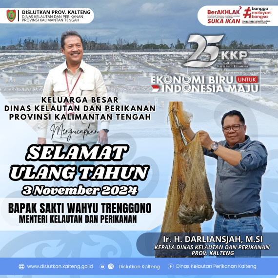 Gambar Selamat Ulang Tahun Menteri Kelautan dan Perikanan RI Sakti Wahyu Trenggono.