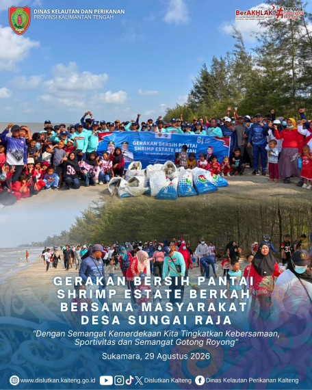 Gambar Gerakan Bersih Pantai Shrimp Estate Berkah Bersama Warga Desa Sungai Raja