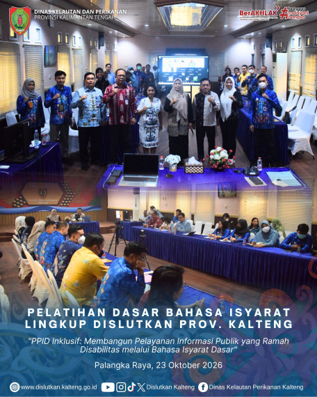 Gambar PELATIHAN DASAR BAHASA ISYARAT LINGKUP DISLUTKAN PROV. KALTENG, Jumat (23/10/2026)