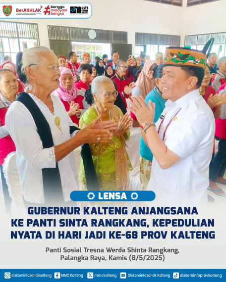 Gambar Gubernur H. Agustiar Sabran mengunjungi Panti Sosial Tresna Werdha (PSTW) Sinta Rangkang Palangka Raya pada Kamis, (8/5/2025).