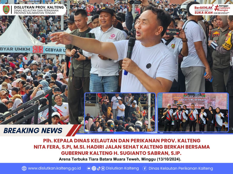 Gambar Plh. Kepala Dislutkan Prov. Kalteng Nita Fera, S.Pi, M.Si Hadir Jalan Sehat Kalteng Berkah Bersama Gubernur Kalteng H. Sugianto Sabran, S.IP