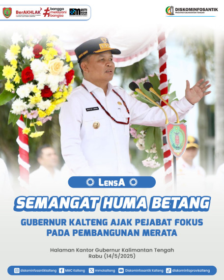 Gambar Gubernur Kalimantan Tengah H. Agustiar Sabran memimpin apel bersama pejabat Pemprov Kalteng