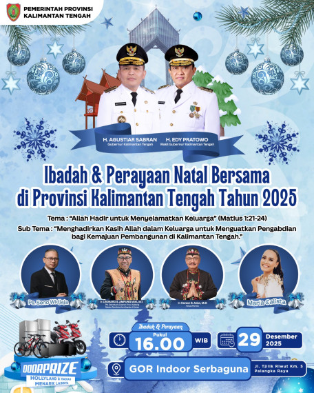 Gambar Ayo Pahari Samandiai Datang dan Hadiri Ibadah dan Perayaan Natal Pemprov. Kalteng Tahun 2025