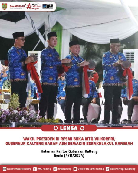 Gambar Wakil Presiden RI Resmi Buka MTQ VII KORPRI, Gubernur Kalteng Harap ASN Semakin Berakhlakul Karimah