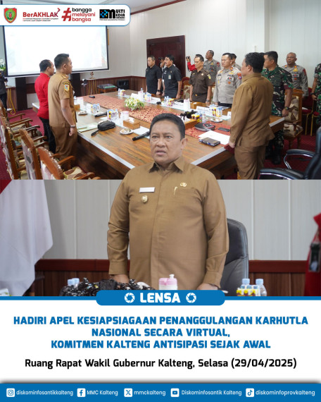 Gambar Hadiri Apel Kesiapsiagaan Penanggulangan Karhutla Nasional Secara Virtual, Komitmen Kalteng Antisipasi Sejak Awal