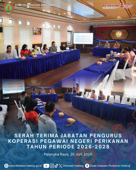 Gambar Serah Terima Jabatan Jabatan Pengurus Koperasi Pegawai Negeri (KPN) Perikanan Periode 2026-2028