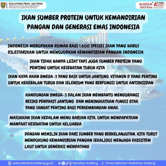 Gambar Ikan sumber protein untuk kemandirian pangan dan generasi emas Indonesia