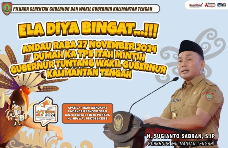 Gambar Pilkada Serentak Gubernur dan Wakil Gubernur Kalimantan Tengah