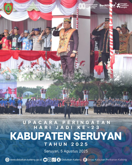 Gambar Upacara Peringatan Hari Jadi Ke-23 Kabupaten Seruyan Tahun 2025, Selasa (5/8/2025)