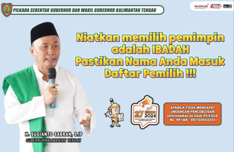 Gambar Niatkan Memilih Pemimpin adalah Ibadah Pastikan Nama Anda Masuk Daftar Pemilih!!! Ayo Memilih...!!! 27 November 2024