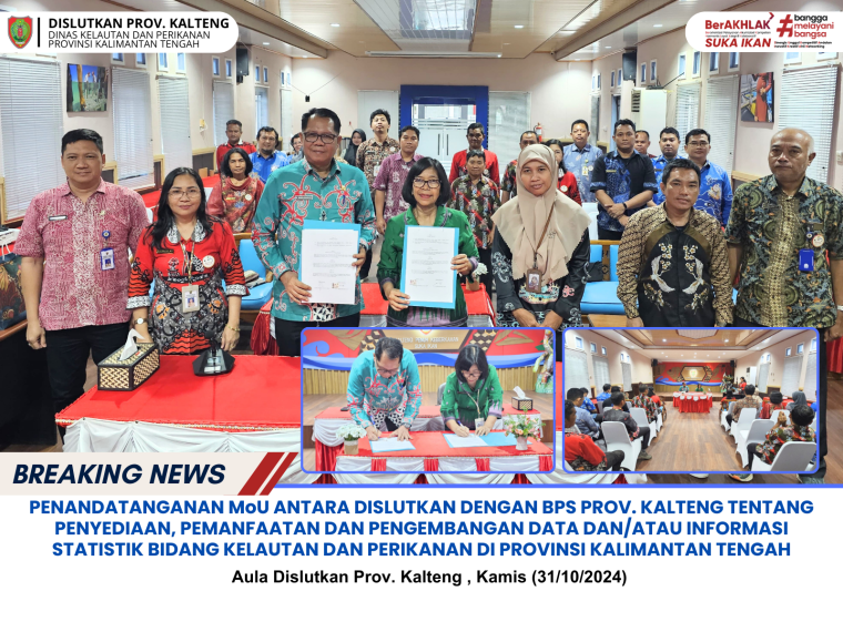 Gambar Penandatanganan MoU Antara Dislutkan dengan BPS Prov. Kalteng