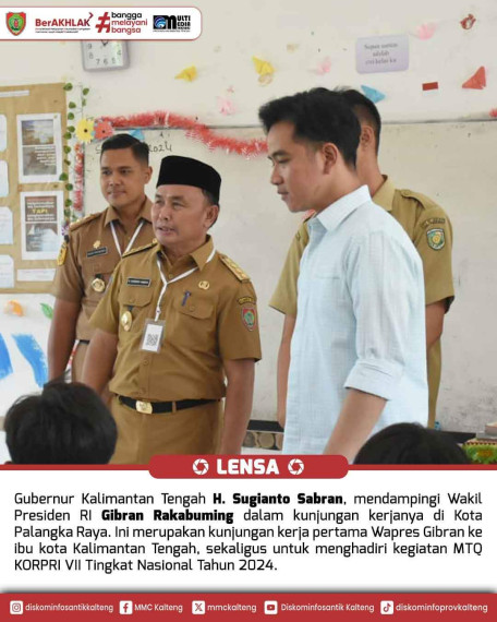 Gambar Gubernur Kalteng Dampingi Kunjungan Kerja Wakil Presiden RI di Palangka Raya, Dukung Program Ekonomi dan Pendidikan