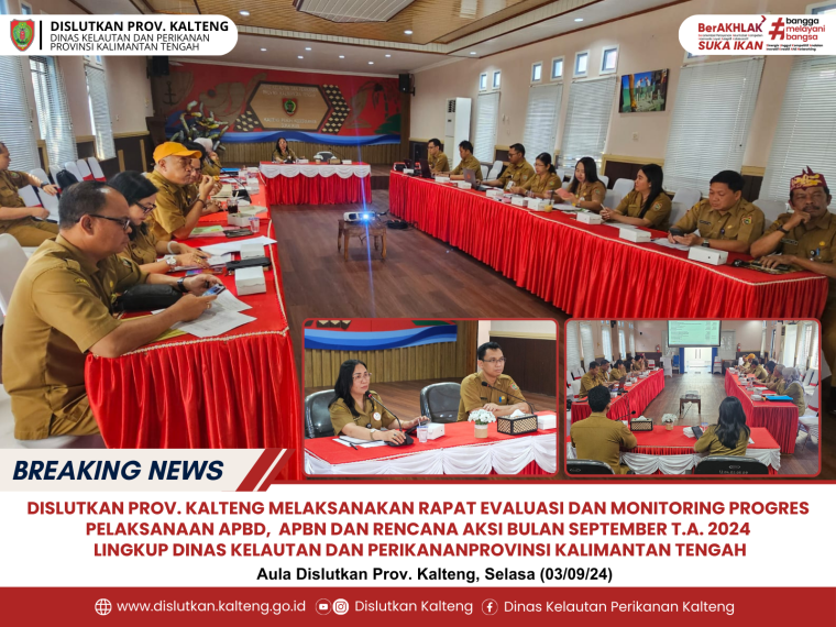 Gambar Rapat Evaluasi dan Monitoring Progres Pelaksanaan APBD dan APBN dan Rencana Aksi Bulan September TA 2024
