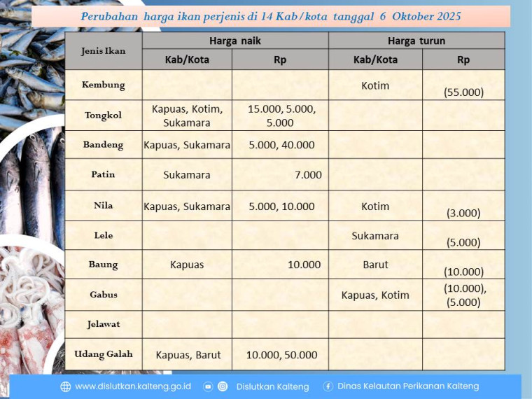 Gambar Info harga ikan tanggal 6 Oktober 2025