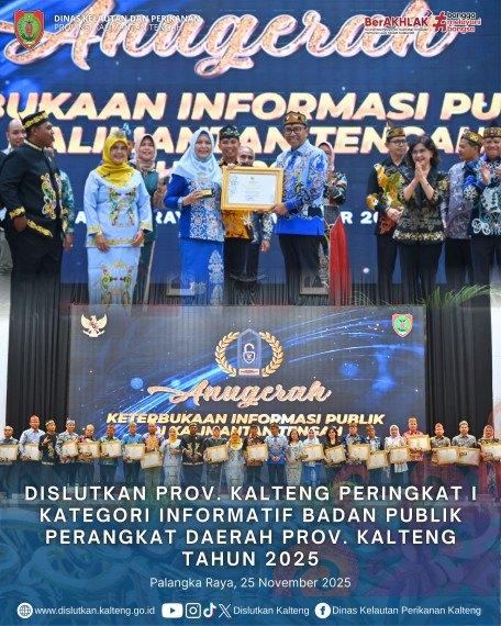 Gambar Dislutkan Prov. Kalteng Peringkat 1 Kategori Informatif Badan Publik Perangkat Daerah Prov. Kalteng Tahun 2025