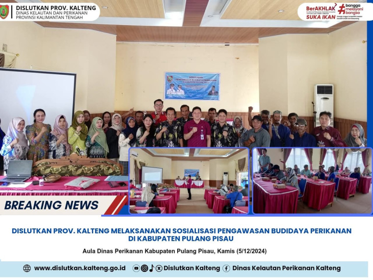 Gambar Dislutkan Prov. Kalteng Melaksanakan Sosialisasi Pengawasan Budidaya Perikanan di Kabupaten Pulang Pisau