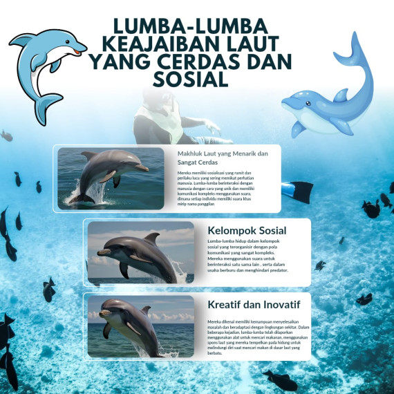 Gambar Lumba-lumba Keajaiban Laut yang Cerdas dan Sosial.