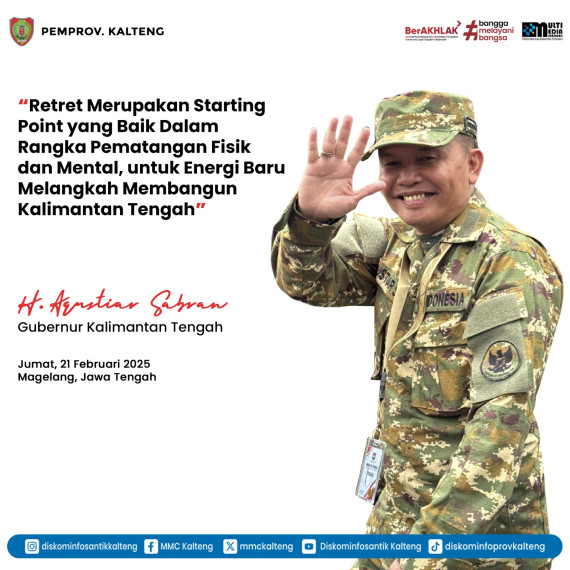 Gambar Gubernur Kalimantan Tengah, H. Agustiar Sabran, mengikuti kegiatan retret di Magelang, Jawa Tengah