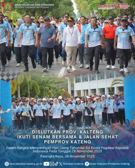 Gambar ASN DISLUTKAN PROV. KALTENG MENGIKUTI SENAM BERSAMA DAN JALAN SEHAT DI HALAMAN KANTOR GUBERNUR KALTENG