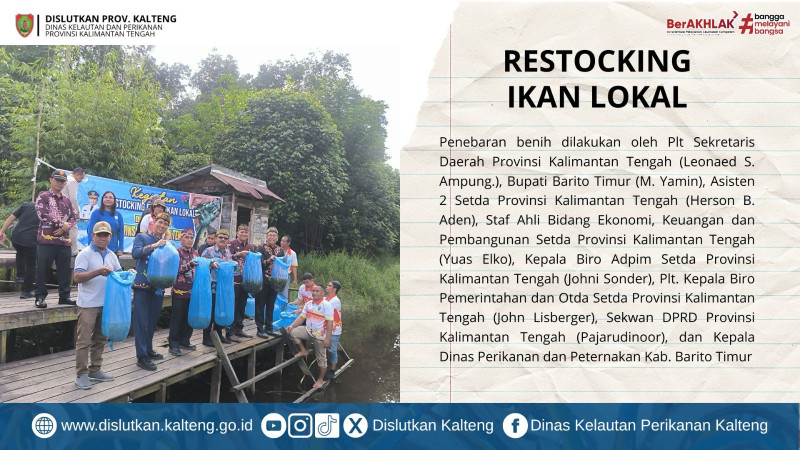 Gambar Pemprov. Kalteng Lakukan Upaya Pelestarian Ekosistem Perikanan di Kabupaten Barito Timur