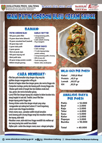 Gambar Ikan Patin Cordon Blue Cream Sauce