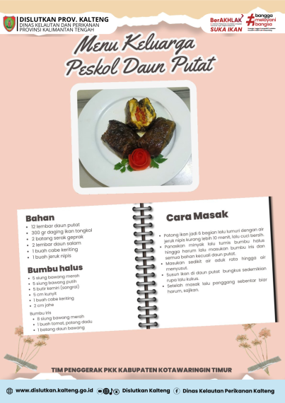 Gambar Hai Sobat Dislutkan... kali ini MinKan berikan Resep Masakan Menu Keluarga Peskol Daun Putat, cekidot dan jgn lupa recook ya...