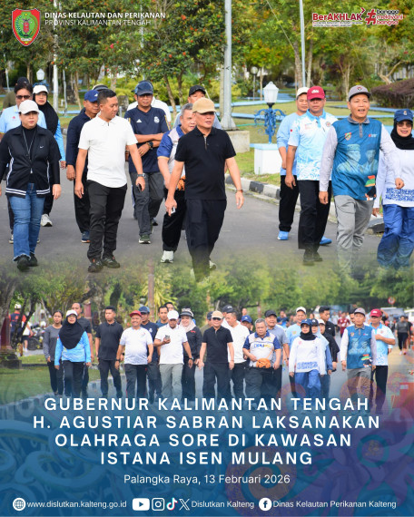 Gambar Gubernur Kalimantan Tengah H. Agustiar Sabran Laksanakan Olahraga Sore di Kawasan Istana Isen Mulang