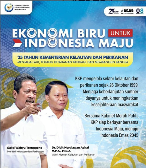 Gambar Usia ke-25 tahun KKP RI Menteri KKP Tancap gas