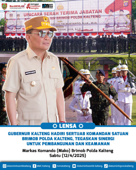Gambar Gubernur Kalteng Hadiri Sertijab Komandan Satuan Brimob Polda Kalteng, Tegaskan Sinergi untuk Pembangunan dan Keamanan