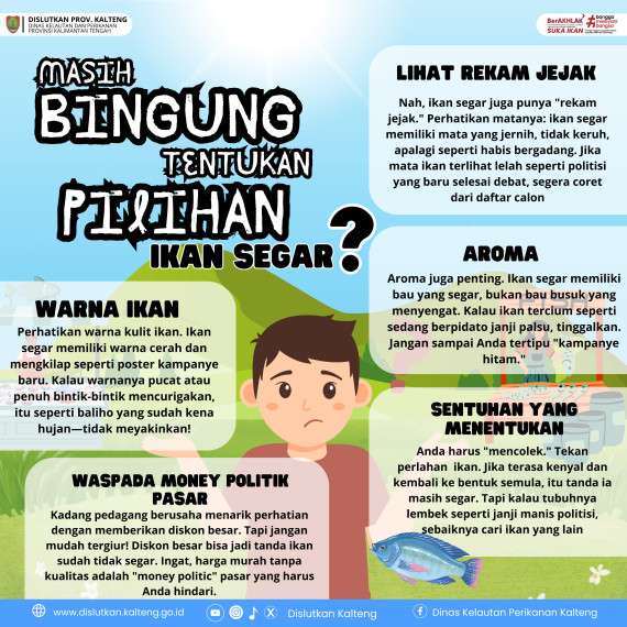 Gambar emilih ikan yang baik itu penting, sama pentingnya seperti memilih pemimpin yang tepat saat pemilu. Mau tahu caranya? Pastikan ikan segar, sehat, dan berkualitas!