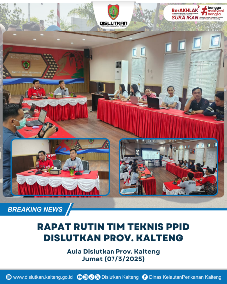 Gambar Rapat Rutin Tim Teknis PPID Dislutkan Prov. Kalteng bertempat di Aula Dislutkan Prov. Kalteng, Jumat (07/03/2025)