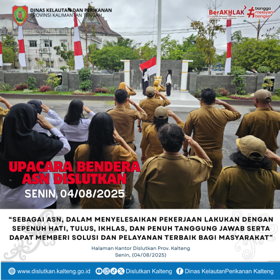 Gambar Upacara Bendera ASN Dislutkan Prov. Kalteng, Senin (04/08/2025)
