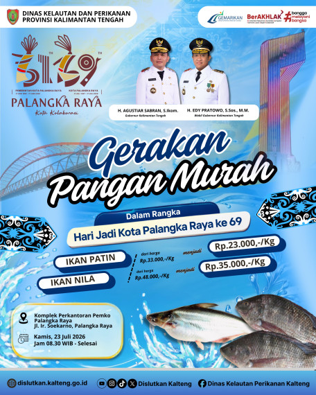 Gambar Yuk, ramaikan Gerakan Pangan Murah dalam rangka Hari Jadi Kota Palangka Raya ke-69!