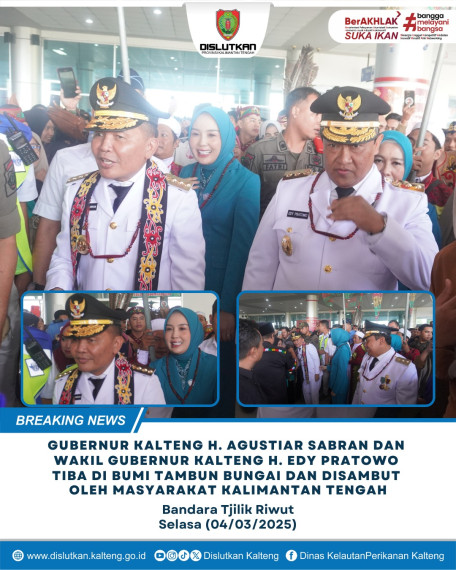 Gambar Gubernur Kalteng H. Agustiar Sabran dan Wakil Gubernur Kalteng H. Edy Pratowo Tiba di Bumi Tambun Bungai dan di sambut dengan antusias oleh Masyarakat Kalteng, Selasa (04/3/2025)
