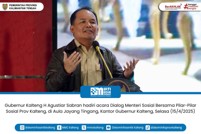 Gambar Gubernur Kalteng H Agustiar Sabran hadiri acara Dialog Menteri Sosial Bersama Pilar-Pilar Sosial Prov Kalteng