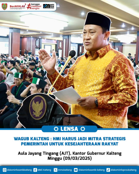 Gambar Wagub Kalteng : HMI Harus Jadi Mitra Strategis Pemerintah untuk Kesejahteraan Rakyat