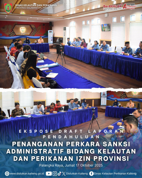 Gambar Rapat Ekspose Draft Laporan Pendahuluan Kegiatan Penanganan Perkara Sanksi Administratif Bidang Kelautan dan Perikanan Izin Provinsi