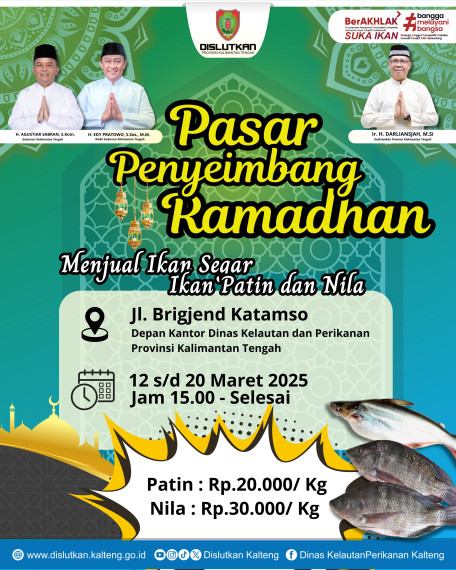 Gambar Pasar Penyeimbang Dislutkan hadir di Depan Kantor Dinas Kelautan dan Perikanan Prov. Kalteng