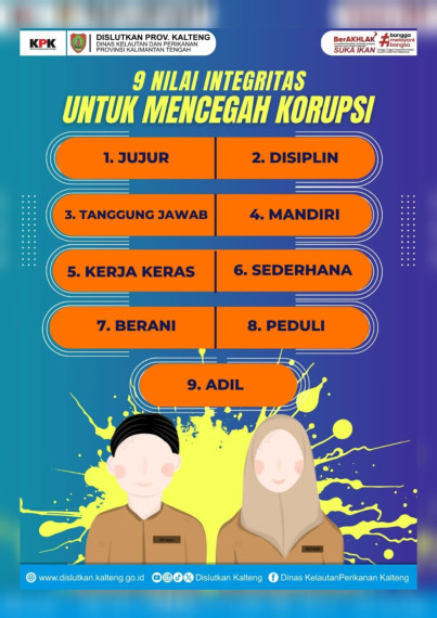 Gambar 9 Integritas untuk mencegah korupsi "Bersama melawan korupsi, menuju Indonesia Adil"