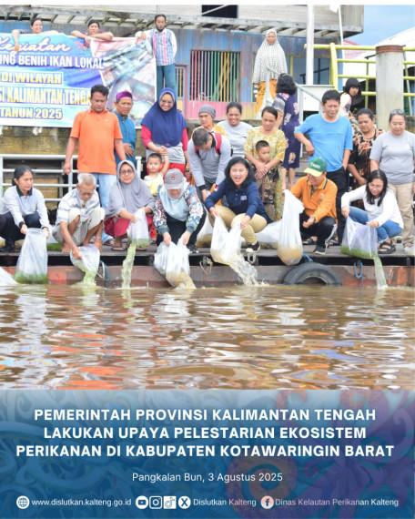 Gambar Pemprov. Kalteng lakukan Upaya Pelestarian Ekosistem Perikanan di Kab. Kobar, Minggu, 3/8/2025
