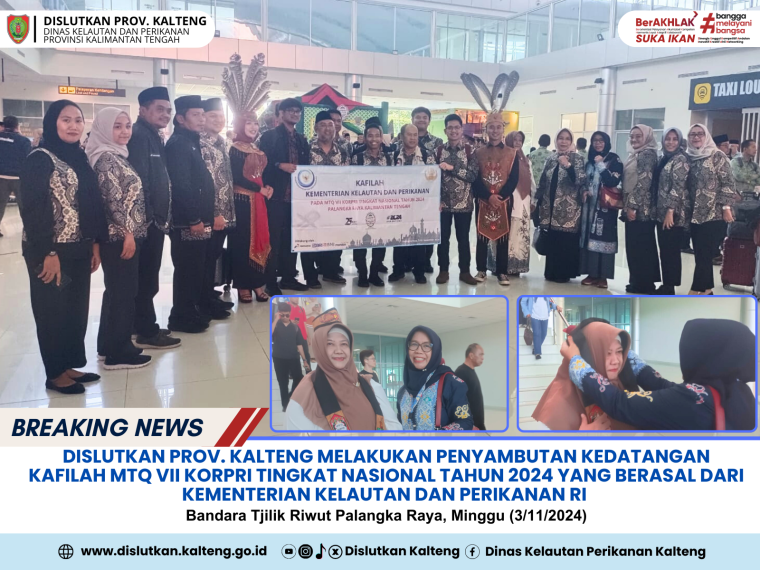 Gambar Dislutkan Sambut Kedatangan Kafilah MTQ VII KORPRI Tingkat Nasional dari KKP