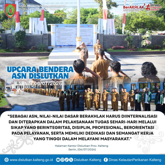 Gambar Upacara Bendera ASN Dislutkan Prov. Kalteng, Senin 06 Juli 2026