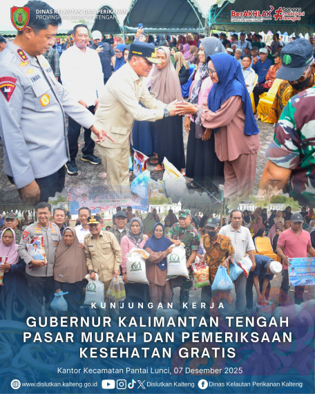 Gambar Kepala Dislutkan Prov. Kalteng Sri Widanarni, S.I.P, M.Si Mengikuti Kunjungan Kerja bersama Gubernur Kalimantan Tengah Kegiatan Pasar Murah dan Pemeriksaan Kesehatan Gratis