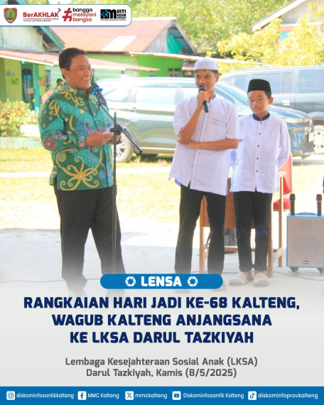 Gambar Wakil Gubernur Kalteng H. Edy Pratowo bersama jajaran melaksanakan kegiatan Anjangsana ke LKSA Darul Tazkiyah, Kamis (8/5/2025)